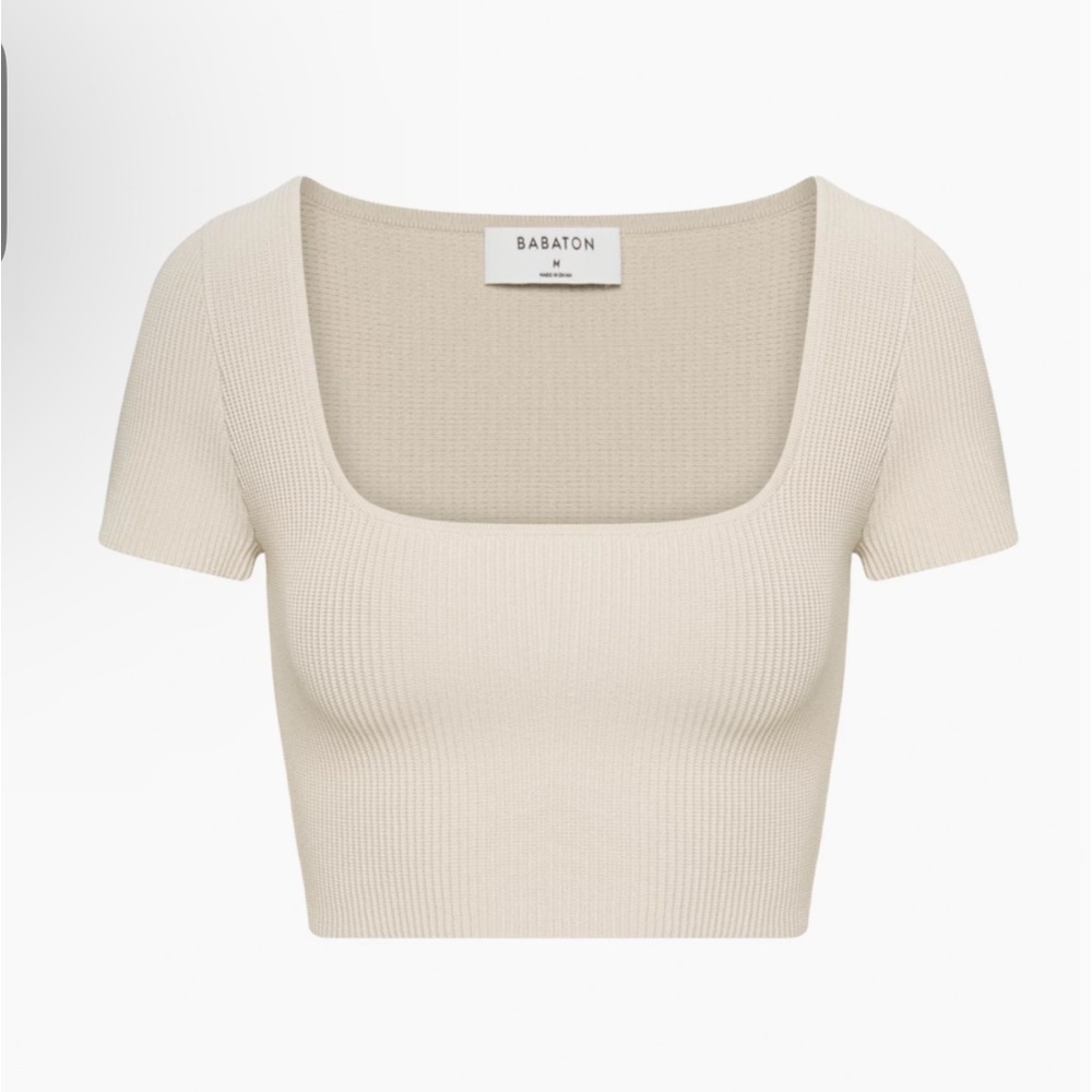 aritzia babaton squareneck sculpt knit top